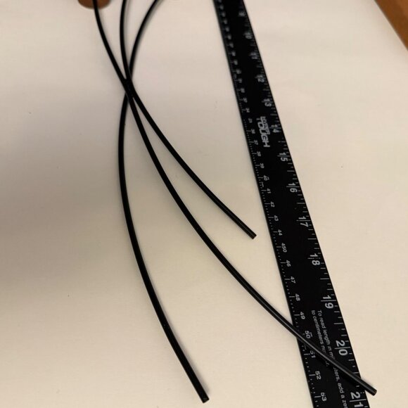 MCM Cattail Stems Wall Hanging Decorative Wood Metal Rustic Cabin Set of 2 - Picture 8 of 14